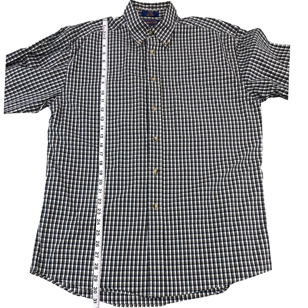 Pendleton Mens Medium Gingham Check Button Down S… - image 4